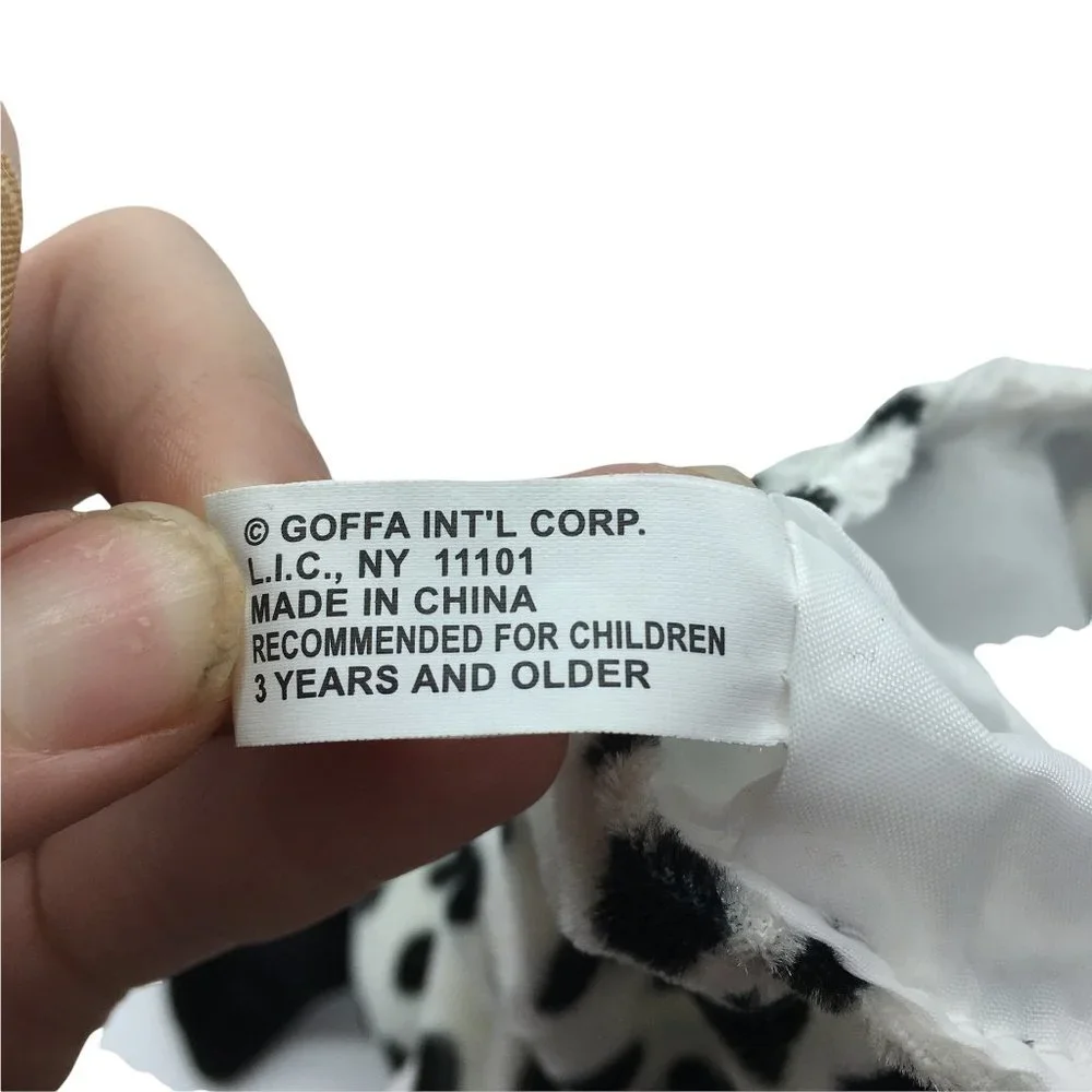 Goffa lamb‎ & dalmatian dog puppy hand puppets plush head 7”x10” lot of 2